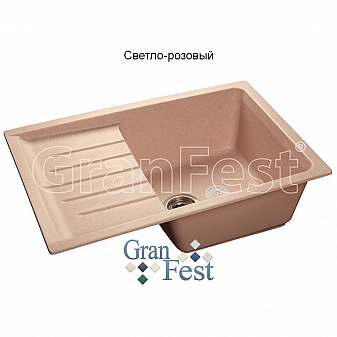 Мойка кухонная GranFest GF-P760L 76 см светло-розовая