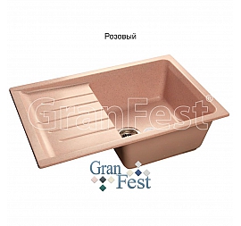 Мойка кухонная GranFest GF-P760L 76 см розовая