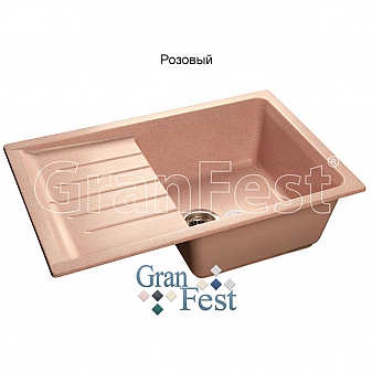 Мойка кухонная GranFest GF-P760L 76 см розовая