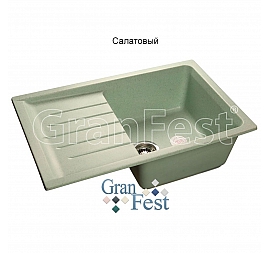 Мойка кухонная GranFest GF-P760L 76 см салатовая