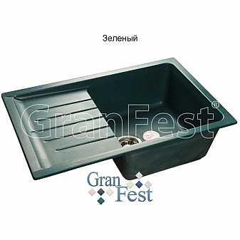 Мойка кухонная GranFest GF-P760L 76 см зеленая