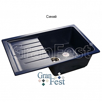 Мойка кухонная GranFest GF-P760L 76 см синяя
