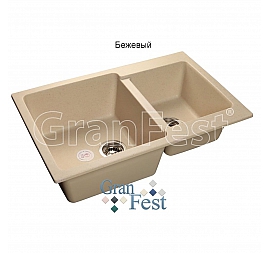 Мойка кухонная GranFest GF-P780K 78 см бежевая
