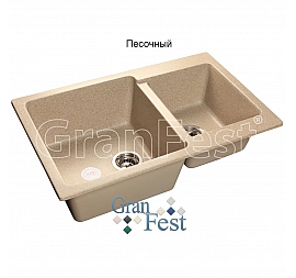 Мойка кухонная GranFest GF-P780K 78 см песочная