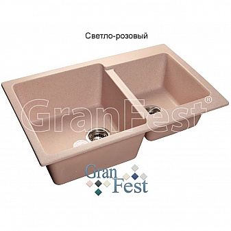 Мойка кухонная GranFest GF-P780K 78 см светло-розовая