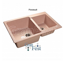 Мойка кухонная GranFest GF-P780K 78 см розовая
