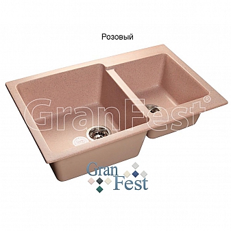 Мойка кухонная GranFest GF-P780K 78 см розовая