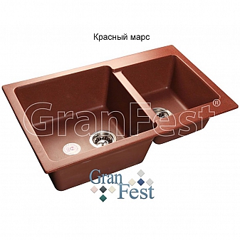 Мойка кухонная GranFest GF-P780K 78 см красный марс