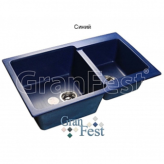 Мойка кухонная GranFest GF-P780K 78 см синяя