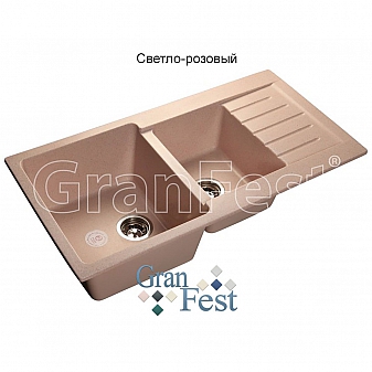 Мойка кухонная GranFest GF-P980KL 98 см светло-розовая