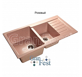 Мойка кухонная GranFest GF-P980KL 98 см розовая
