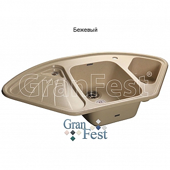 Мойка кухонная GranFest GF-C1040E 104 см бежевая