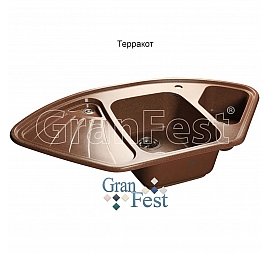 Мойка кухонная GranFest GF-C1040E 104 см терракотовая