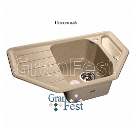 Мойка кухонная GranFest GF-C800E 79 см песочная