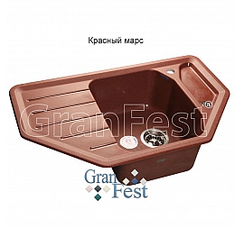 Мойка кухонная GranFest GF-C800E 79 см красный марс
