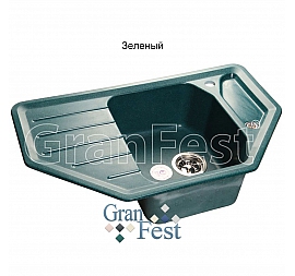 Мойка кухонная GranFest GF-C800E 79 см зеленая