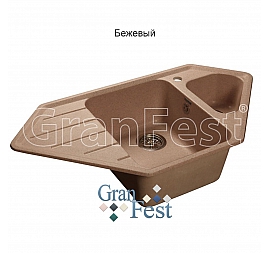 Мойка кухонная GranFest GF-C950E 93 см бежевая