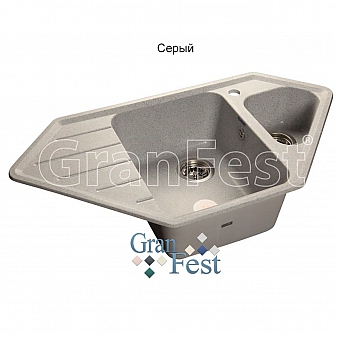 Мойка кухонная GranFest GF-C950E 93 см серая
