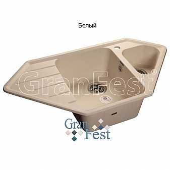 Мойка кухонная GranFest GF-C950E 93 см белая