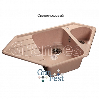 Мойка кухонная GranFest GF-C950E 93 см светло-розовая
