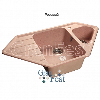 Мойка кухонная GranFest GF-C950E 93 см розовая
