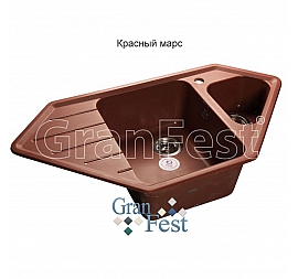 Мойка кухонная GranFest GF-C950E 93 см красный марс