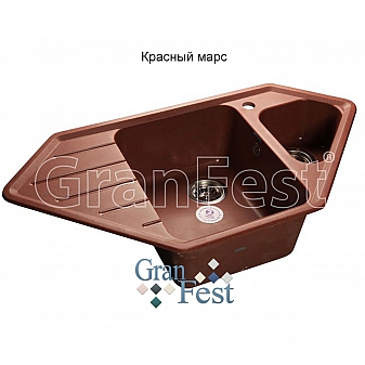 Мойка кухонная GranFest GF-C950E 93 см красный марс