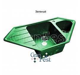 Мойка кухонная GranFest GF-C950E 93 см зеленая