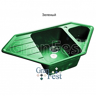 Мойка кухонная GranFest GF-C950E 93 см зеленая