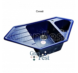 Мойка кухонная GranFest GF-C950E 93 см синяя