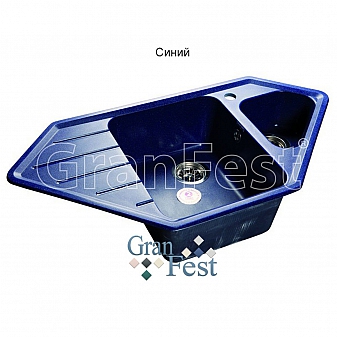 Мойка кухонная GranFest GF-C950E 93 см синяя
