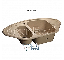 Мойка кухонная GranFest GF-C960E 95 см бежевая