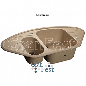 Мойка кухонная GranFest GF-C960E 95 см бежевая