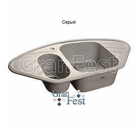 Мойка кухонная GranFest GF-C960E 95 см серая