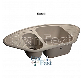 Мойка кухонная GranFest GF-C960E 95 см белая