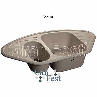 Мойка кухонная GranFest GF-C960E 95 см белая