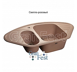 Мойка кухонная GranFest GF-C960E 95 см светло-розовая