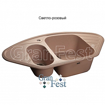 Мойка кухонная GranFest GF-C960E 95 см светло-розовая
