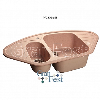 Мойка кухонная GranFest GF-C960E 95 см розовая