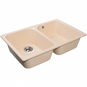 Мойка кухонная GranFest Quarz GF-Z15 74 см бежевая