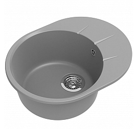 Мойка кухонная Ewigstein Rund 45F 58 см серый металлик