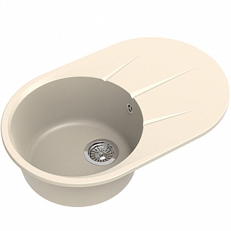 Мойка кухонная Ewigstein Rund 50F 75 см крем