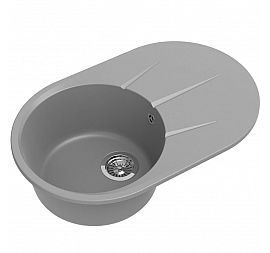 Мойка кухонная Ewigstein Rund 50F 75 см серый металлик