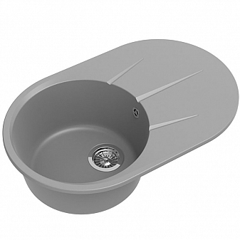 Мойка кухонная Ewigstein Rund 50F 75 см серый металлик