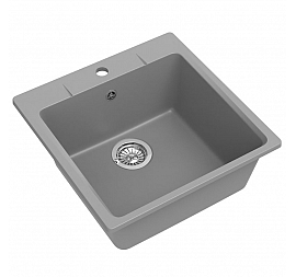 Мойка кухонная Ewigstein Gerd 50 51 см серый металлик