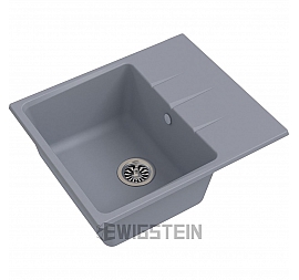Мойка кухонная Ewigstein Gerd 40F 58 см серый металлик