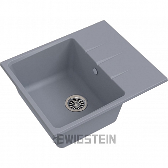 Мойка кухонная Ewigstein Gerd 40F 58 см серый металлик