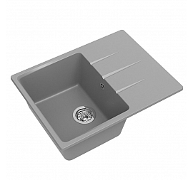 Мойка кухонная Ewigstein Gerd 45F 65 см серый металлик