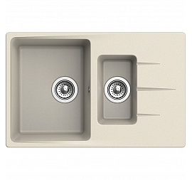 Мойка кухонная Ewigstein Gerd 60KF 78 см бежевый