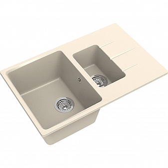 Мойка кухонная Ewigstein Gerd 60KF 78 см крем